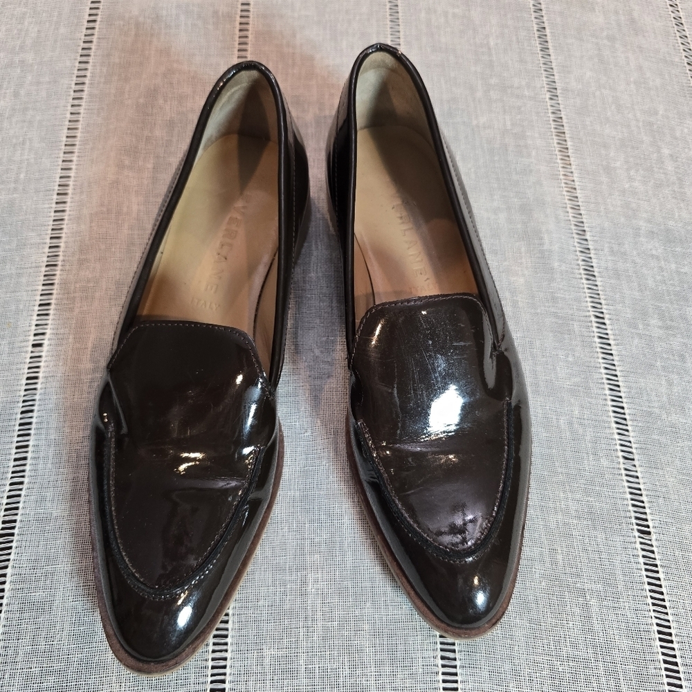Everlane Women's The Modern Patent Leather Loafers Brown Size 8